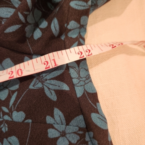 Draper James shift dress Women's size Large black and green floral - Picture 9 of 13